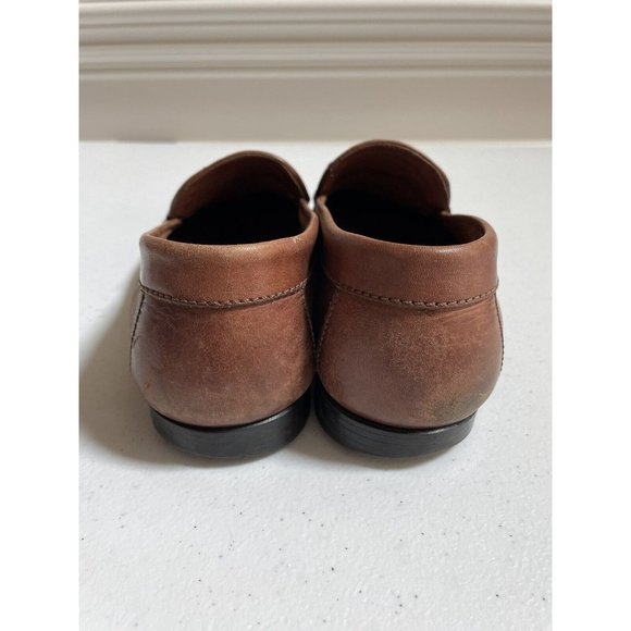 Giorgio Brutini Men's Eagle Brown Leather Weave Slip On Loafer Shoes Size 13 M. - Picture 4 of 9